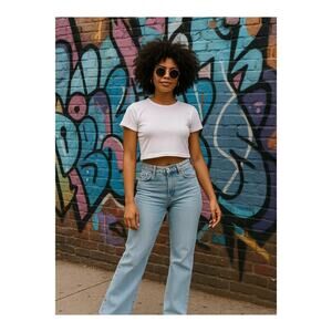 Abercrombie & Fitch The Vintage Flare Jeans 32 14R Light Wash High Rise